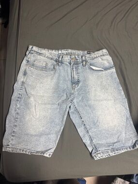 Buffalo David Bitton Washed Blue Denim Men’s Shorts